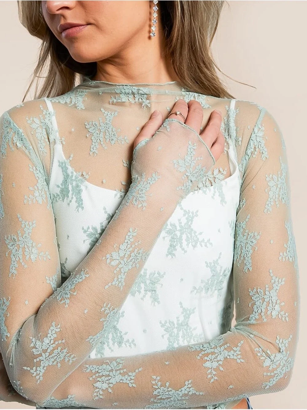 NWOT Free People Lady Lux Layering Top Mermaids Tale XS